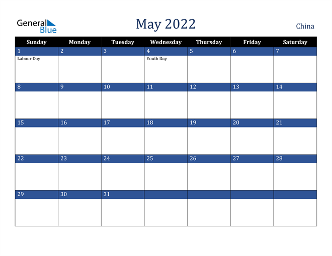 May 2022 China Calendar