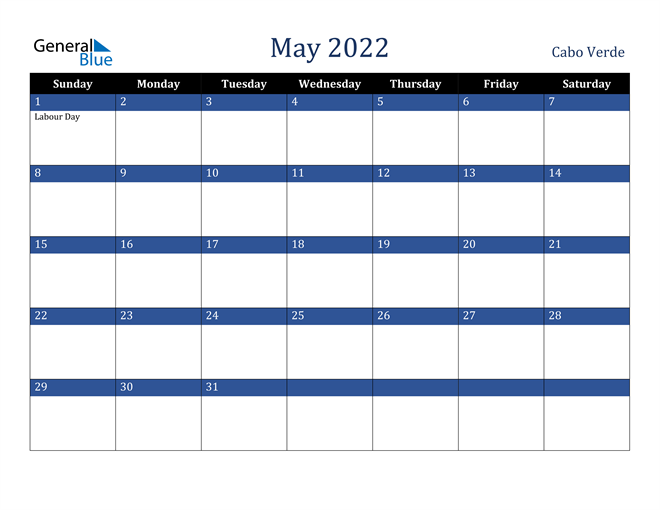 May 2022 Cabo Verde Calendar