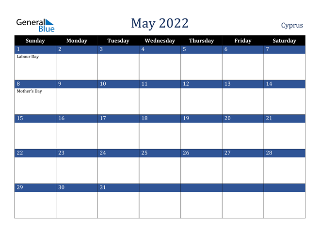 May 2022 Cyprus Calendar