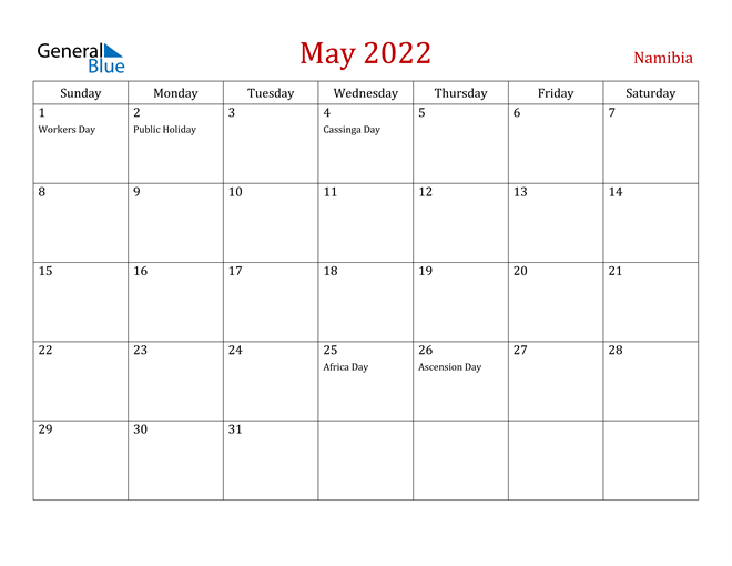 may 2022 calendar namibia