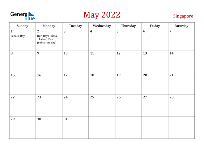 singapore may 2022 calendar with holidays