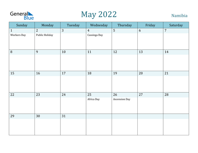 may 2022 calendar namibia