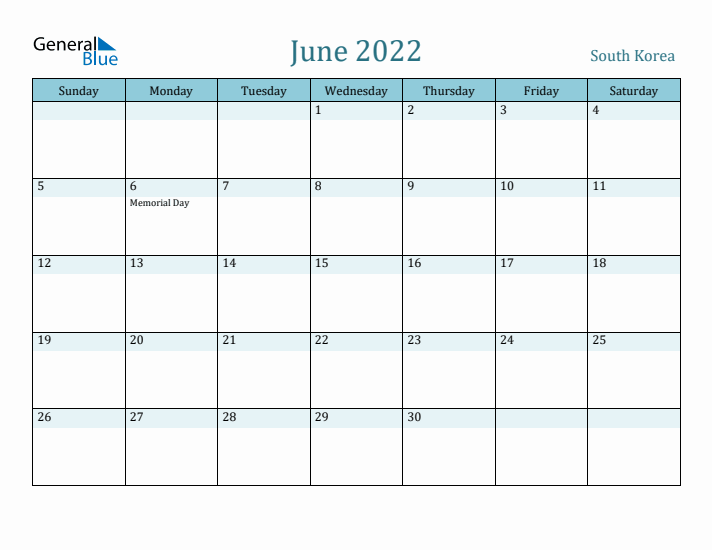 June 2022 Calendar with Holidays