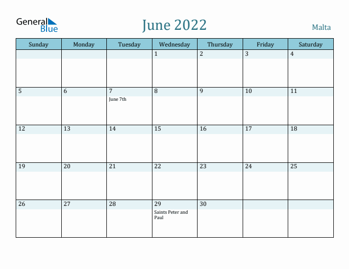 June 2022 Calendar with Holidays