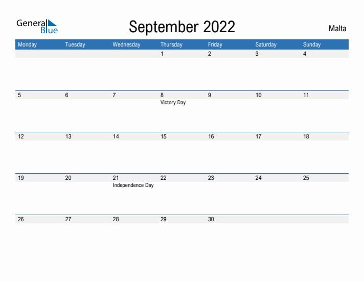 Fillable September 2022 Calendar