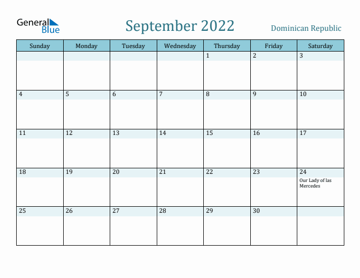 September 2022 Calendar with Holidays