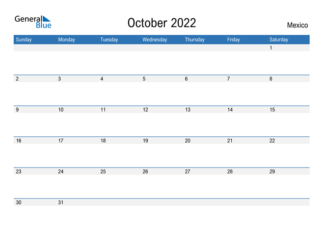 Fillable October 2022 Calendar