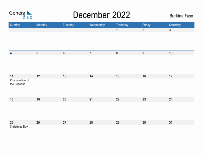 Fillable December 2022 Calendar