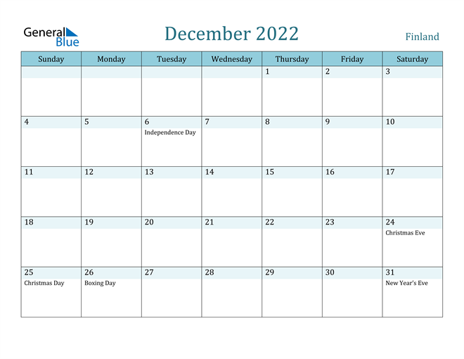 December 2022 Calendar with Holidays in PDF, Word, and Excel