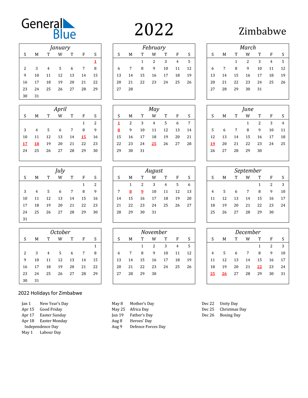 Calendar 2024 Zimbabwe New The Best Incredible Printable Calendar for