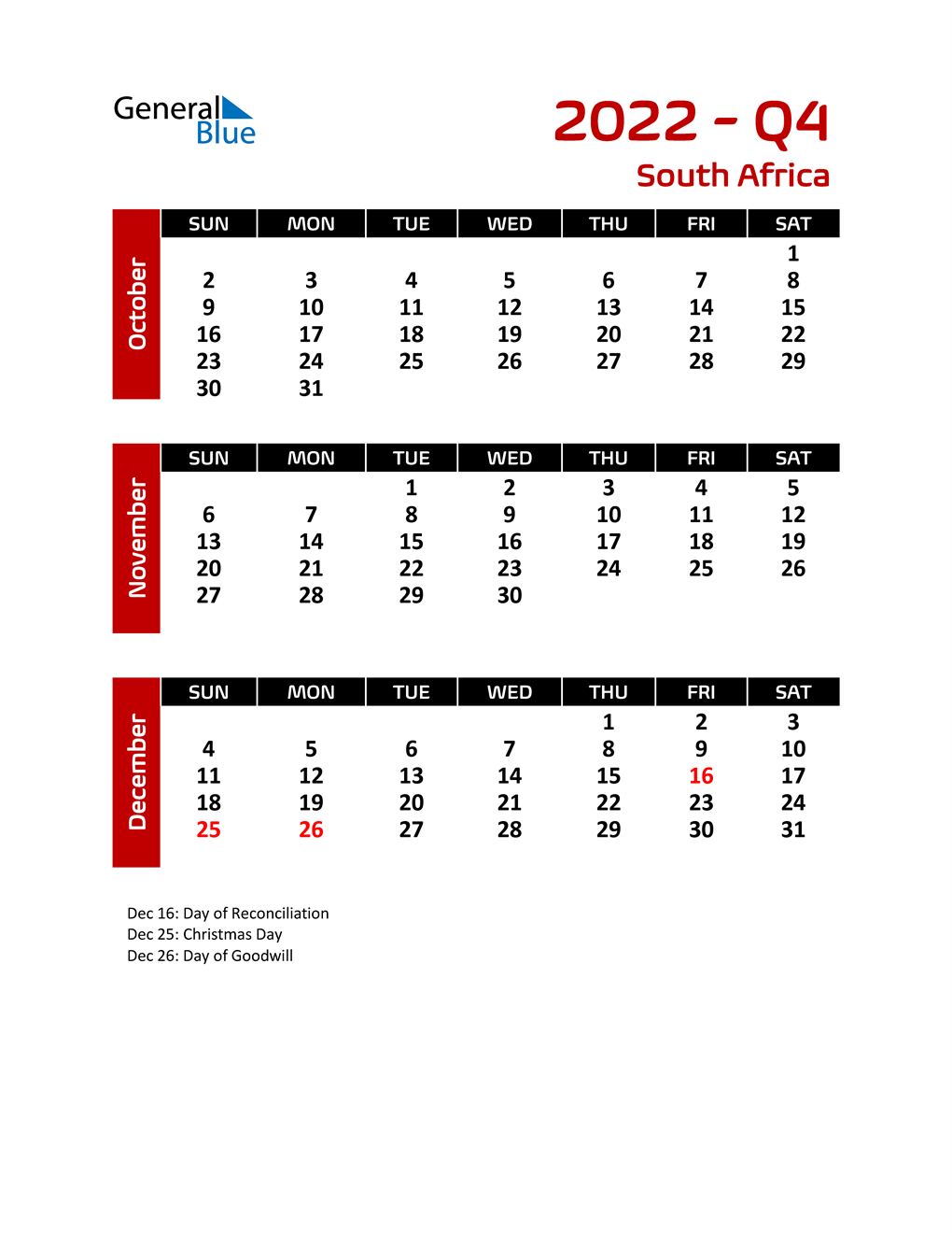 Goodwill Calendar 2022 Q4 2022 Quarterly Calendar For South Africa