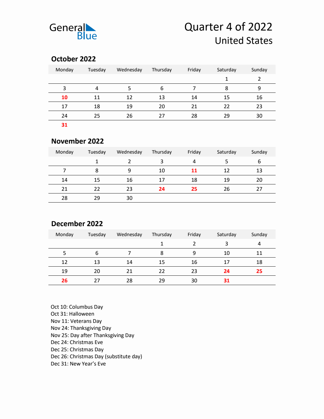 three-month-calendar-for-united-states-q4-of-2022