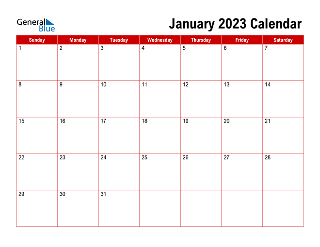 Monthly Calendar 2023 Printable