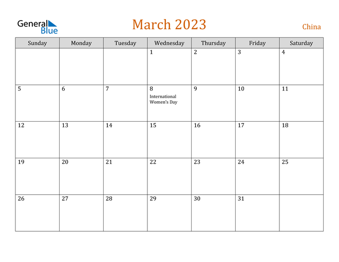 March 2023 Holiday Calendar