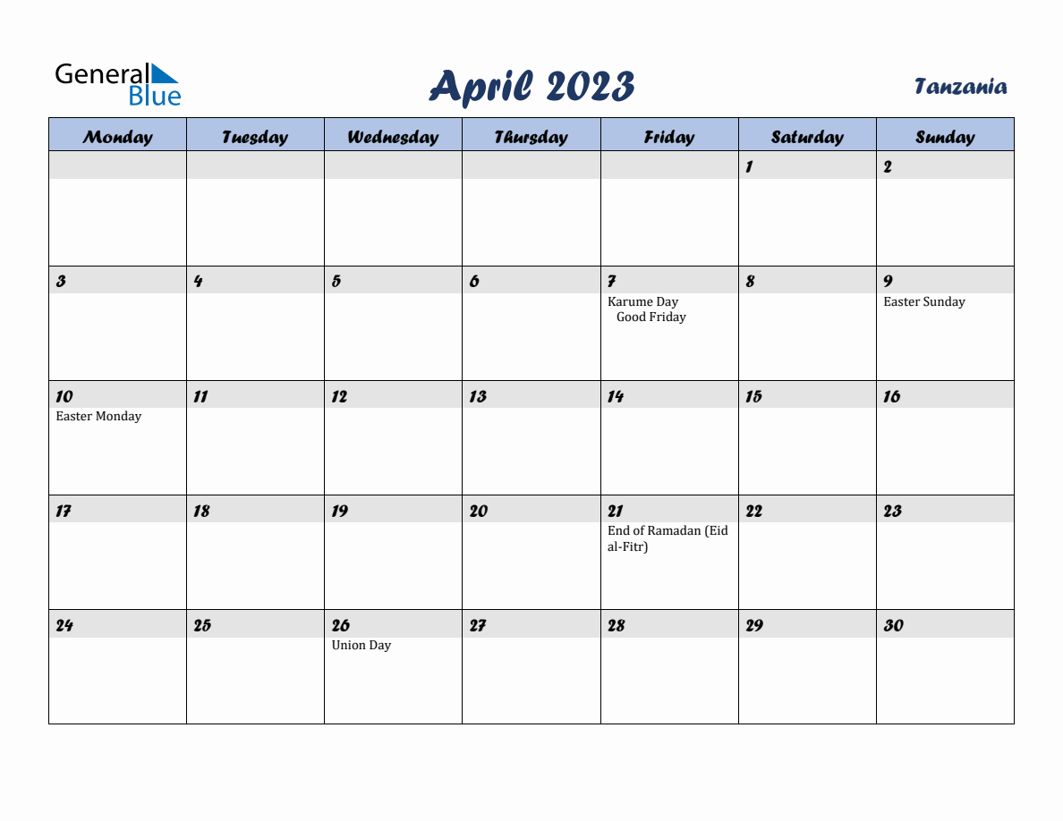 april-2023-monthly-calendar-template-with-holidays-for-tanzania