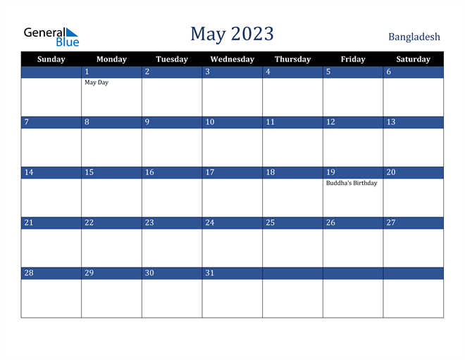 May 2023 Bangladesh Calendar