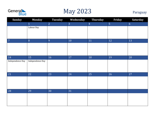 May 2023 Paraguay Calendar