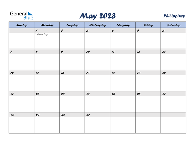 May 2023 Calendar with Philippines Holidays