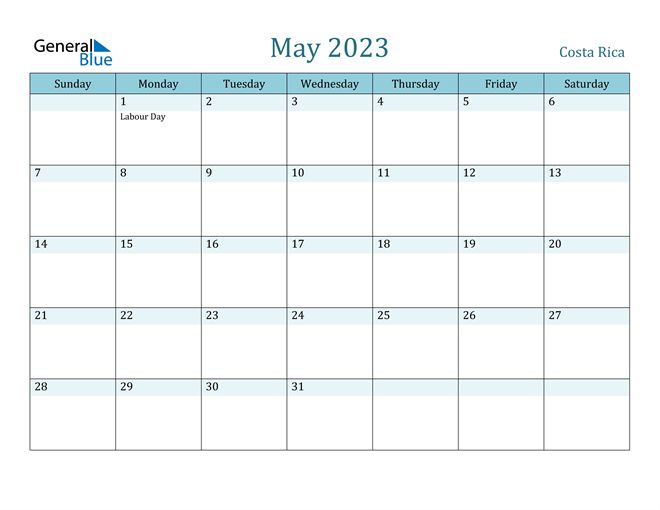 May 2023 Calendar with Holidays in PDF, Word, and Excel
