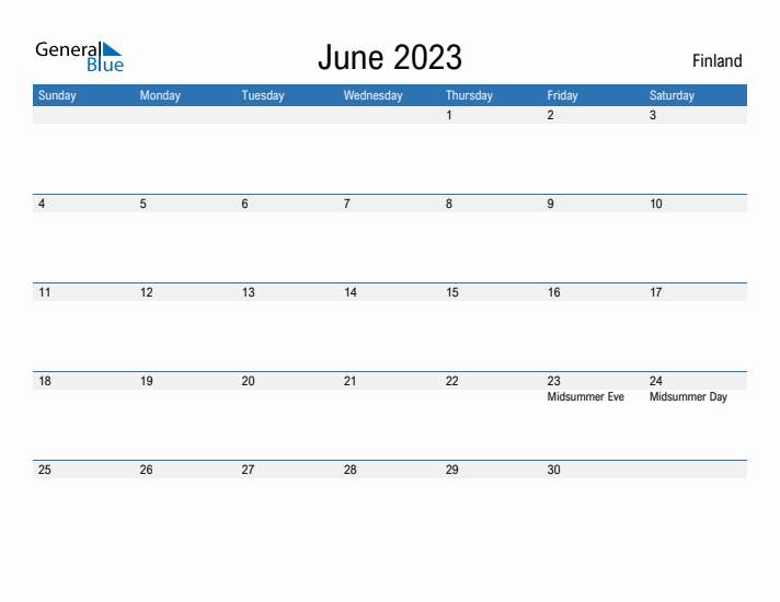 Fillable June 2023 Calendar