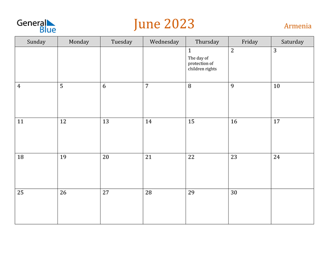 June 2023 Holiday Calendar