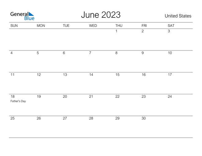 united states june 2023 calendar with holidays