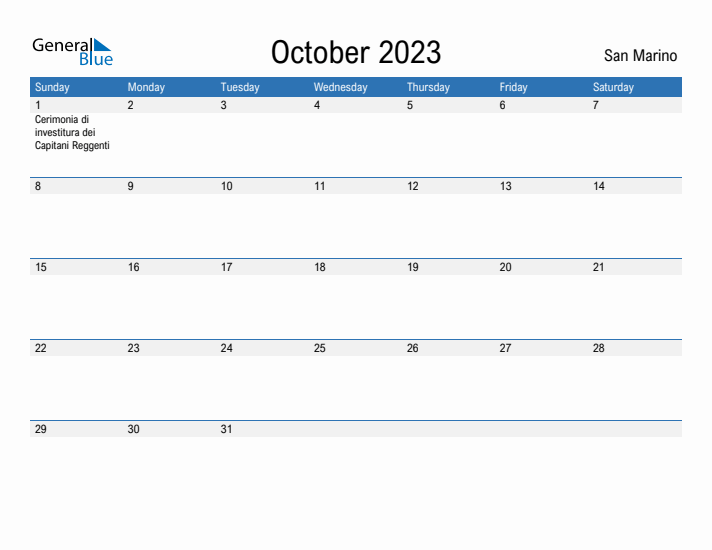 Fillable October 2023 Calendar