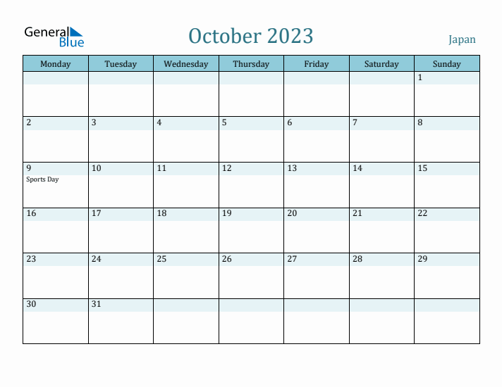 October 2023 Calendar with Holidays