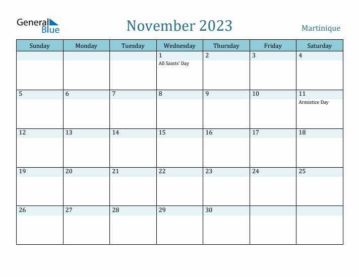 November 2023 Calendar with Holidays