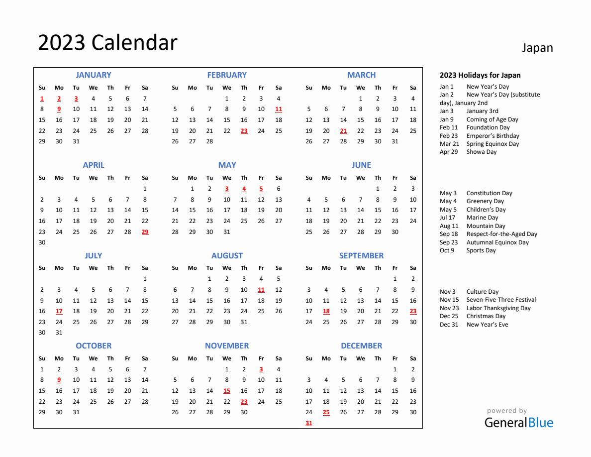 2023-calendar-with-holidays-for-japan