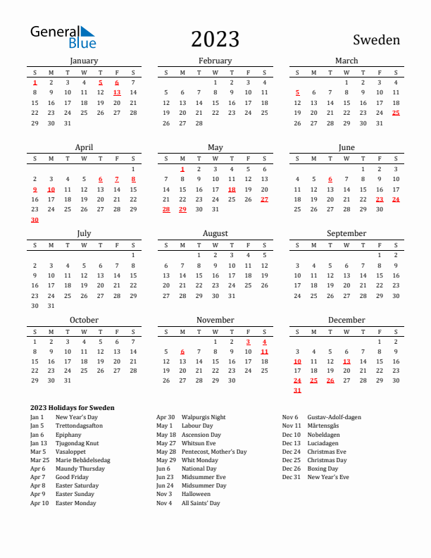 Calendar 2023 Sweden Get Calendar 2023 Update