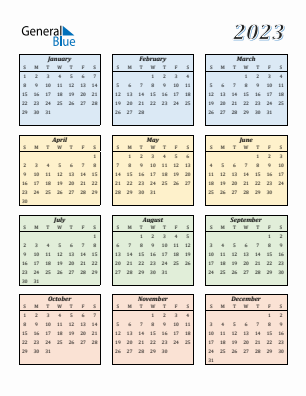 Free Printable Calendar in PDF, Word and Excel