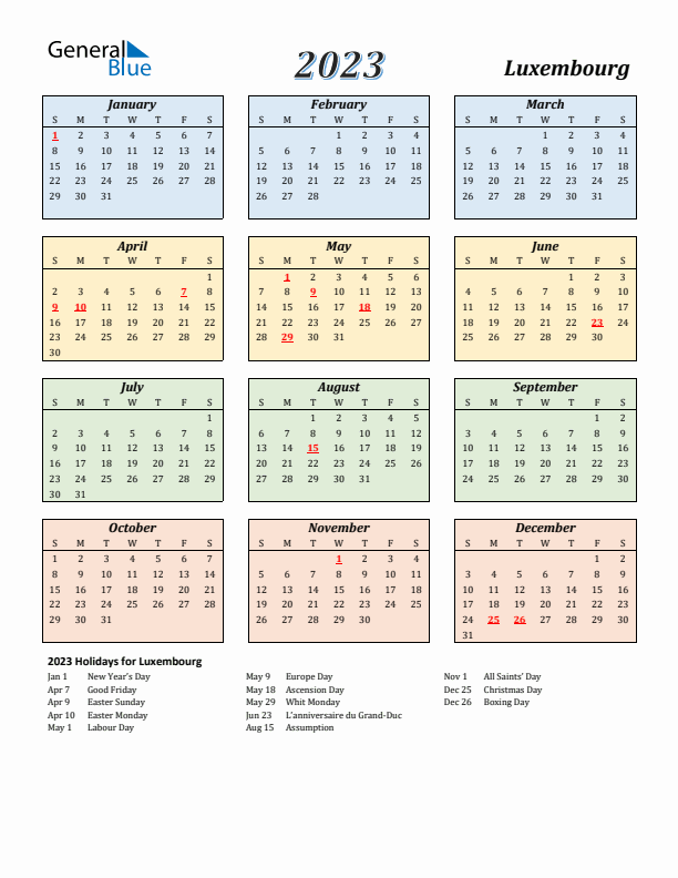 2023-luxembourg-calendar-with-sunday-start