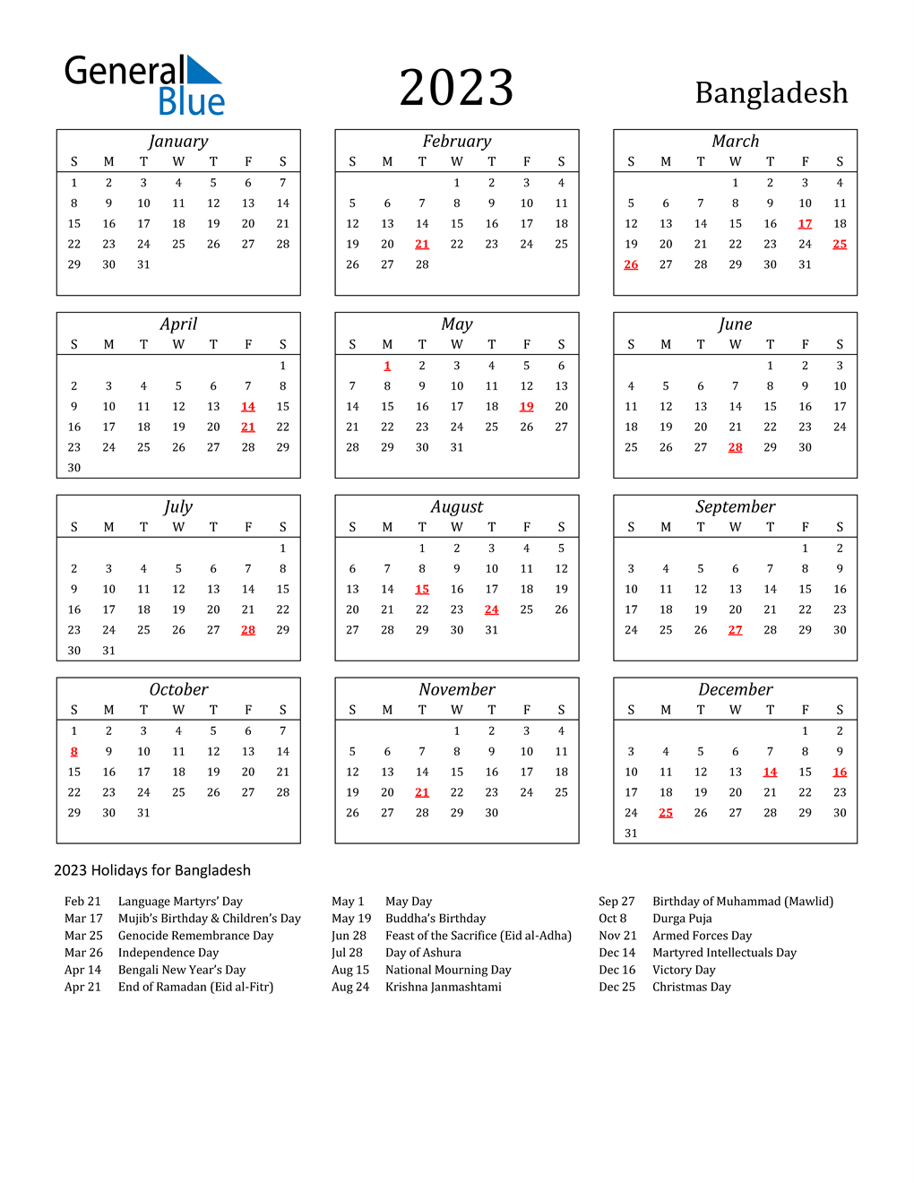 Fsu 2022 2023 Calendar 2023 Bangladesh Calendar With Holidays