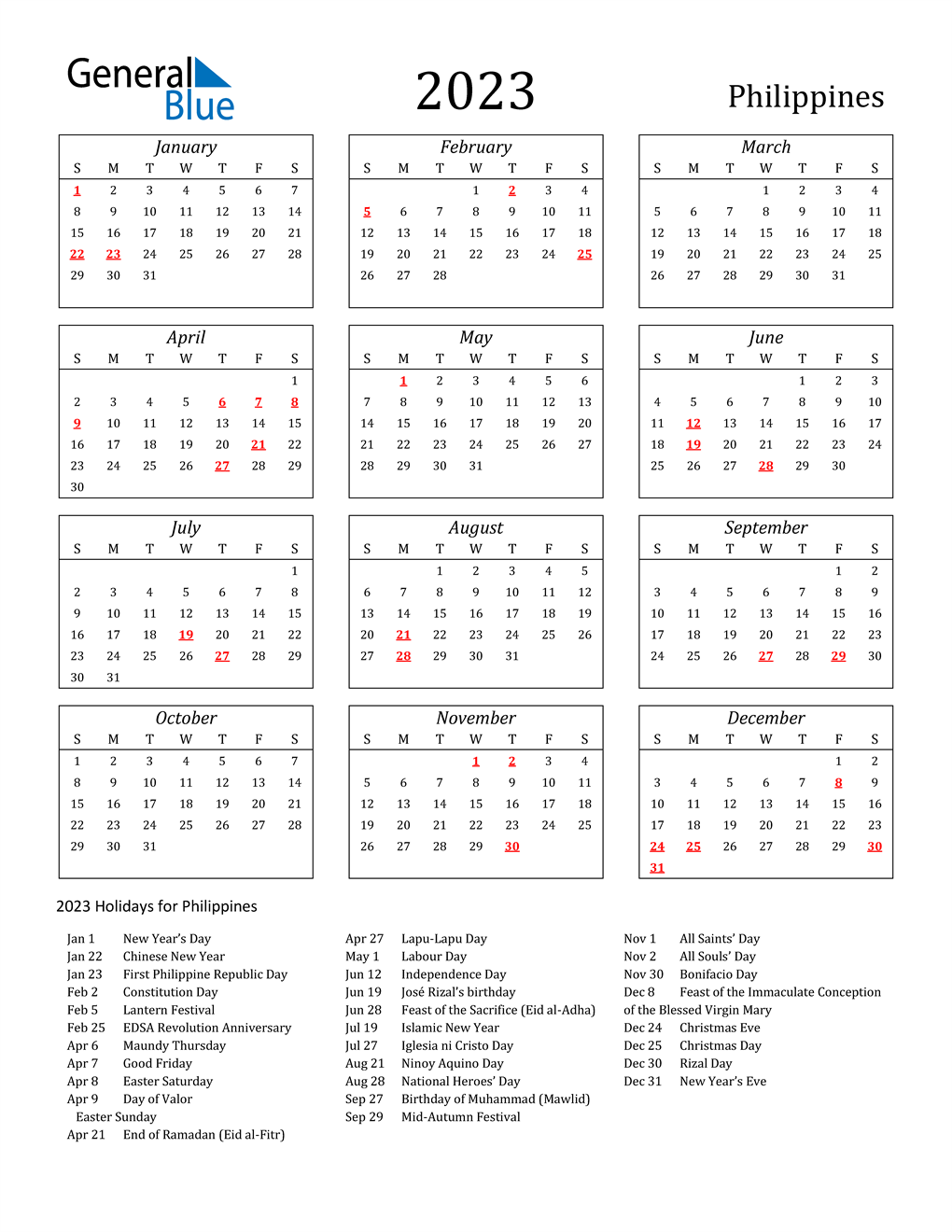 Calendar 2024 With Holidays Philippines Calendar 2024