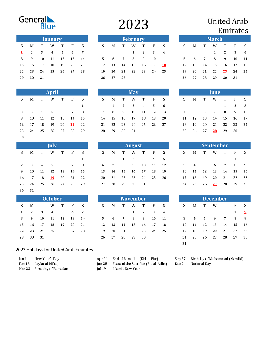 Official Public Holidays 2023 Uae Calendar IMAGESEE