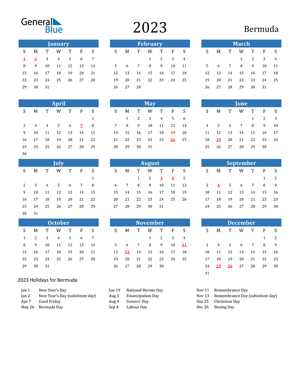 William And Mary Calendar 2023 2023 Bermuda Calendar With Holidays