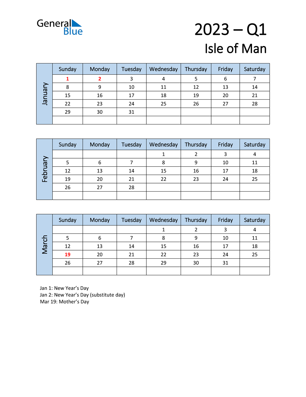 Calendrier Q1 Q2 2023 2024 Q1 2023 Quarterly Calendar For Isle Of Man