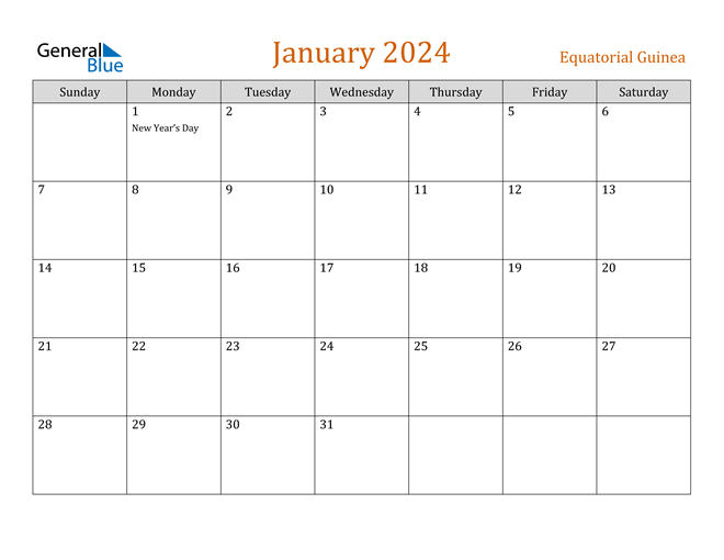 January 2024 Holiday Calendar