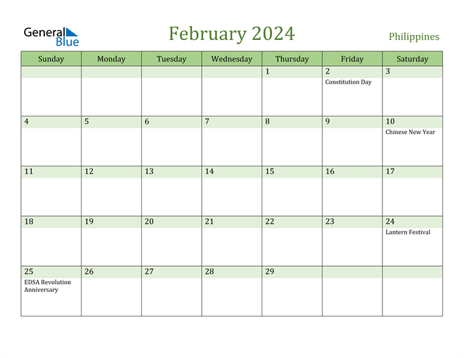 2024 Philippines Annual Calendar With Holidays Free Printable Templates