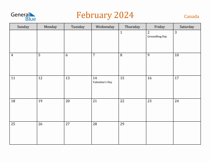 2024 February Calendar Canada Holidays Kaila Mariele