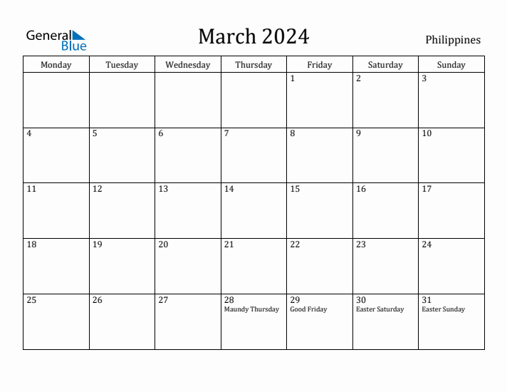 March 2024 Holidays Philippines Tera Abagail