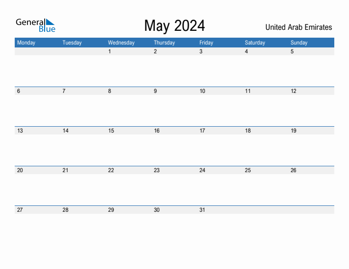 Fillable May 2024 Calendar