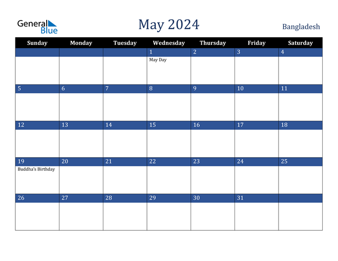 May 2024 Bangladesh Calendar