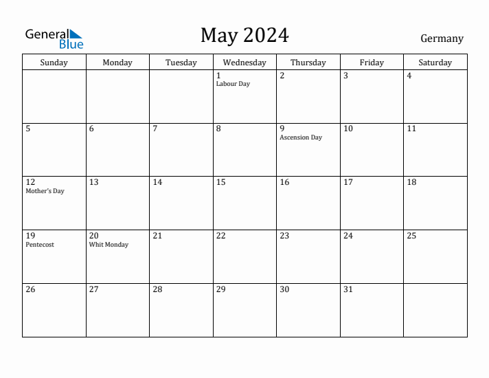 May 2024 Calendar Germany