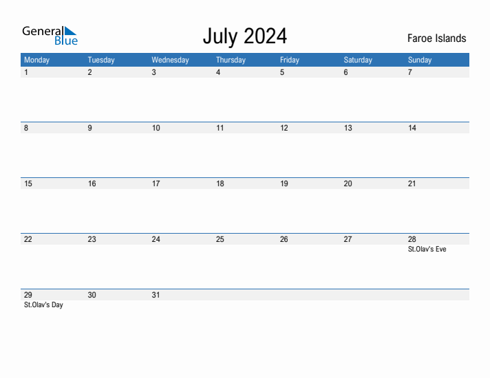 Fillable July 2024 Calendar