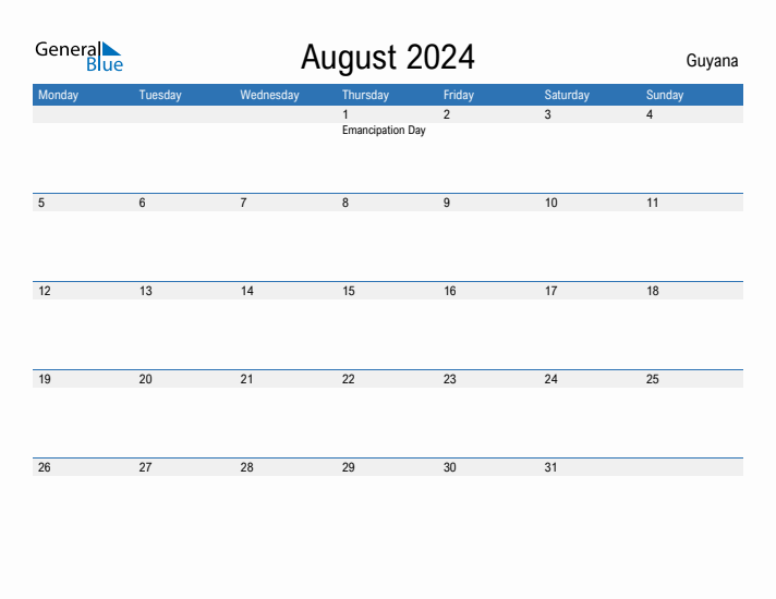 Fillable August 2024 Calendar