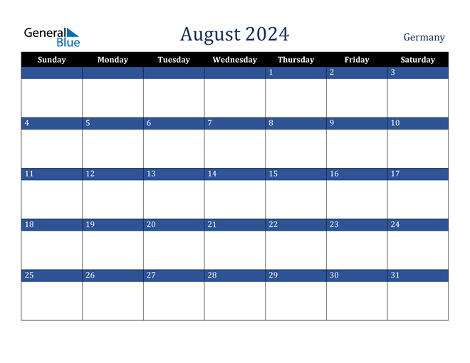 August 2024 Germany Calendar