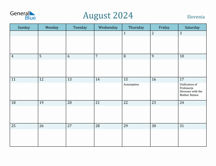 August 2024 Calendar with Holidays