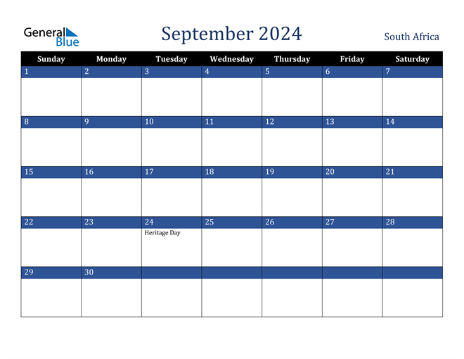 Holidays In September 2024 South Africa Calendar Pdf Josie Malorie